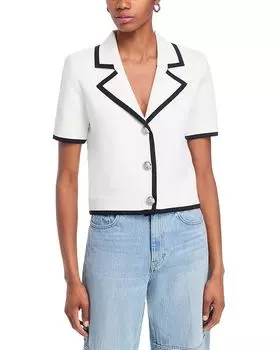 Связанный жакет Stovall Veronica Beard, слоновая кость/кремовый