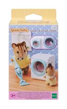 Sylvanian Families, коллекционные фигурки, набор для стиральной машины и пылесоса