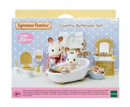 Sylvanian Families, коллекционные фигурки, набор для ванной комнаты в стиле кантри с аксессуарами