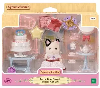 Sylvanian Families, Коллекционные фигурки, Набор для вечеринки по случаю дня рождения с фигуркой