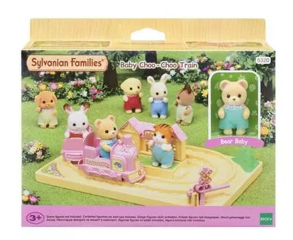 Sylvanian Families, коллекционные фигурки, набор локомотивов для детского сада