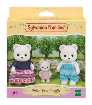 Sylvanian Families, коллекционные фигурки, семейный набор белых медведей
