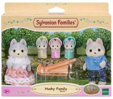 Sylvanian Families, коллекционные фигурки, семейный набор хаски