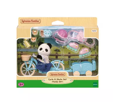 Sylvanian Families, Набор для велосипедного тура с пандой и фигуркой, 5652