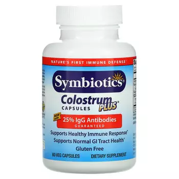 Symbiotics, Колострум Плюс, 60 капсул