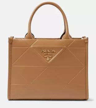 Symbole Mini кожаная сумка-тоут Prada, Caramel X