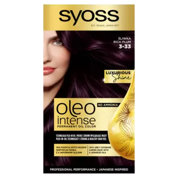 Syoss Oleo Intense перманентная краска для волос 3-33 без аммиака насыщенная слива, 1 упаковка