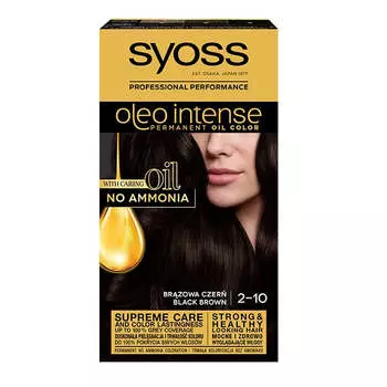 Syoss Стойкая краска для волос Oleo Intense с маслами 2-10 Коричневый Черный