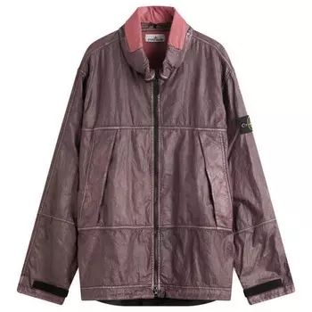 Сырая льняная парка с пластинчатым покрытием OVD Stone Island, бордовый