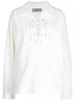 System блузка со шнуровкой, белый