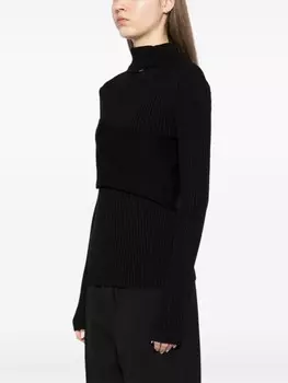 System джемпер с драпировкой, черный