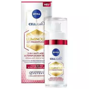 Сыворотка 2в1 от пигментных пятен и морщин 30мл Cellular Luminous 630® Anti-Age, Nivea