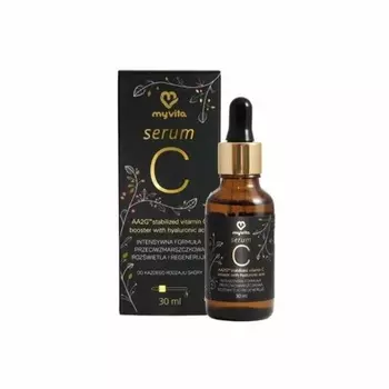 Сыворотка C Aa2G, стабилизированная витамином С, тримолекулярная гиалуроновая кислота, 30 мл, Польша, Myvita
