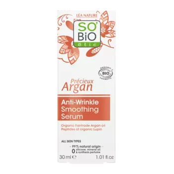 Сыворотка для лица против морщин, аргановое масло и люпин, 30 мл So'Bio Etic Precieux argan