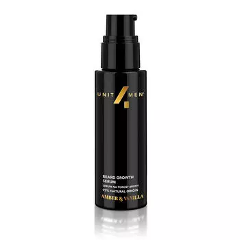 Сыворотка для роста бороды Unit4Men Amber&Vanilla, 30 мл