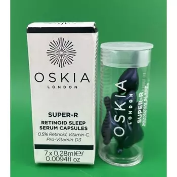 Сыворотка для сна Super-R Retinoid, 7 капсул по 0,28 мл – ночное обновление кожи Oskia