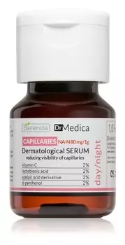 Сыворотка для укрепления поврежденных вен и уменьшения покраснения Bielenda Dr Medica Capillaries