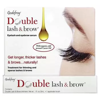 Сыворотка Godefroy Double Lash & Brow для ресниц и бровей, 3 мл