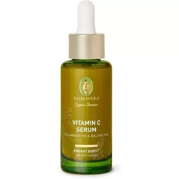 Сыворотка с витамином С, осветляющая и балансирующая, 30 мл - натуральная косметика для всех типов кожи - веганская, Primavera