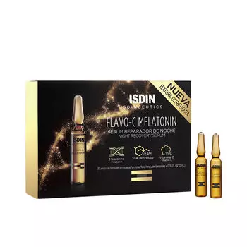 Сывортока для ухода за лицом Isdinceutics flavo-c melatonin ampollas Isdin, 30 х 2 мл