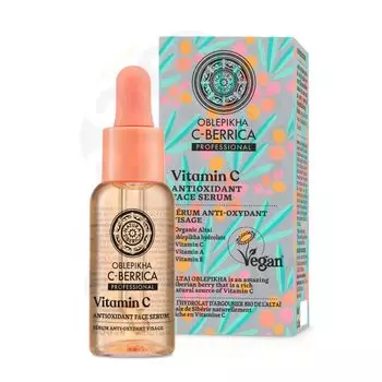 Сывортока для ухода за лицом Oblepikha vitamin c serum facial anti-oxidant Natura siberica, 30 мл