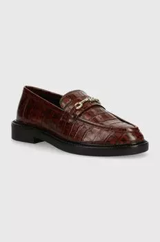 Сжимает кожаные мокасины Steve Madden, коричневый