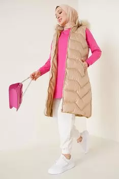 T10233 Длинный Жилет Хиджаб С Капюшоном Bigdart