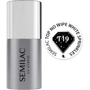 T19 Top No Wipe White Sprinkles 7 мл Semilac