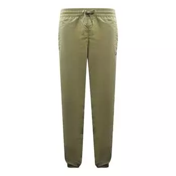 T3506 b57 спортивные брюки в стиле милитари с лентой в тон Fred Perry, зеленый