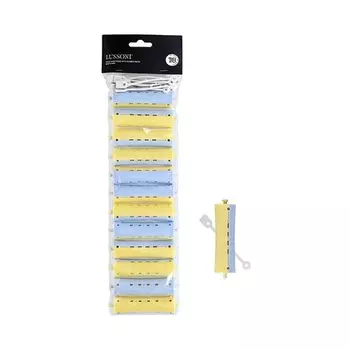 T4B Бигуди Lussoni с резинкой для завивки и химической завивки, вьющиеся и эластичные волосы, простые в использовании, двухцветные, 22X91 мм, Tb Tools For Beauty