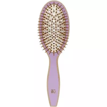 T4B Ilu Bamboom Распутывающая экологически чистая бамбуковая расческа для волос овальной формы с дикой лавандой, Tb Tools For Beauty