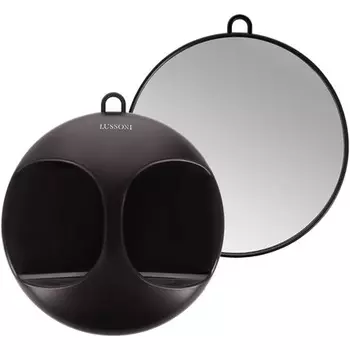 T4B Lussoni, черное, широкое, практичное и профессиональное парикмахерское ручное зеркало 29 см для салонов, парикмахеров, косметологов для мужчин и женщин, Tb Tools For Beauty