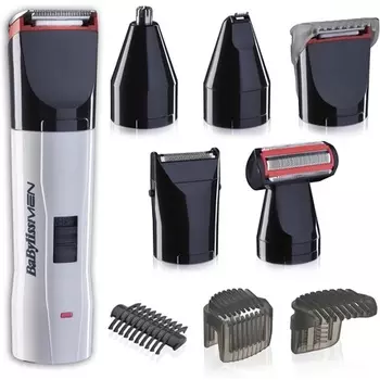 T839E Многофункциональный триммер 10 в 1 для бритья и подравнивания белого цвета, Babyliss