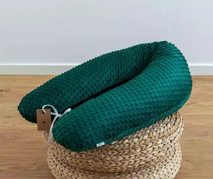 [T] 100% зеленая боковая подушка MINKY 170 см, наполнитель средней МЯГКОСТИ + наволочка из 100% флиса (высокое качество, 350 г/м2, съемная), подушка для позиционирования, подушка для беременных, подушка для кормления, мягкая подушка. Премиальный...