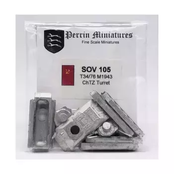 Т-34/76 образца 1943 года - Башня ЧТЗ, WWII Miniatures - USSR (10mm) (Perrin Miniatures)
