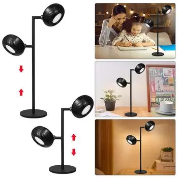 [T] 7Magic Магнитная беспроводная настольная лампа, светодиодная настольная лампа, настольная лампа с сенсорным аккумулятором и регулируемой яркостью, беспроводная зарядная станция с USB-зарядкой, теплая белая настольная лампа, водонепроницаемос...