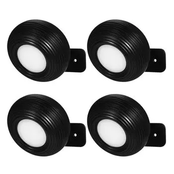 [T] 7MAGIC Светодиодный настенный светильник для внутреннего освещения, упаковка из 4 шт., Настенный светильник на батарейках для внутреннего освещения Светодиодный настенный светильник на батарейках с выключателем, вращающийся на 360° магнитный...