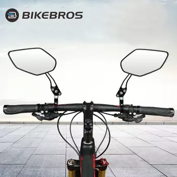 [T] BIKEBROS зеркало заднего вида для велосипеда, отражатель высокой четкости для горного велосипеда, зеркало безопасности для мотоцикла, универсальное зеркало заднего вида для электромобиля, зеркало заднего вида на руль, оборудование для езды н...