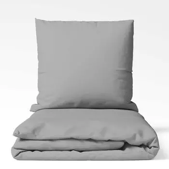 [T] ETREA постельное белье из микрофибры 155х220см + 80х80см - всесезонное постельное белье, пододеяльник однотонный - комплект постельного белья с подушкой 155х220см, пододеяльник + 80х80см, наволочка из микрофибры, цвет зеленый - серый Etrea...