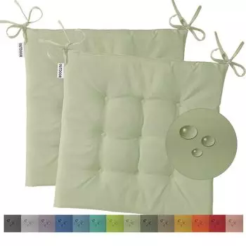 [T] Heimtexland набор из 2 подушек для садовых стульев, подушки для сидения, водоотталкивающие, атмосферостойкие, садовые подушки, 40 x 40 см, стеганое садовое кресло, садовая скамейка, подушка, устойчивая к ультрафиолетовому излучению, тип 551...