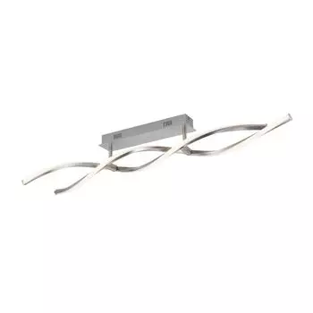 [T] JUST LIGHT Светодиодный потолочный светильник LOLAsmart-SWING с возможностью умного дома, регулировка яркости с помощью пульта дистанционного управления, RGB+настраиваемый белый серебристый Гостиные, например, гостиная, столовая, спальня, пр...