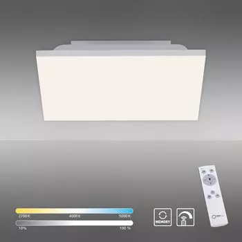 [T] JUST LIGHT Светодиодный потолочный светильник CANVAS CCT CCT, изменение цвета с возможностью регулировки яркости с помощью пульта дистанционного управления, белая гостиная, например, гостиная, спальня, столовая, кухня, ванная комната, коридо...