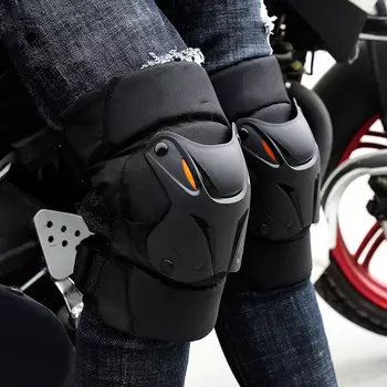 [T] Летние мотоциклетные наколенники Kuang-Chi, защитное снаряжение для мотоциклов, налокотники для защиты от падения, рыцарские наколенники, ветрозащитные наколенники для велосипедистов и теплые наколенники для велосипедистов, черное звездное н...