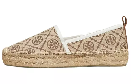 T Monogram Женская повседневная обувь цвета слоновой кости Tory Burch