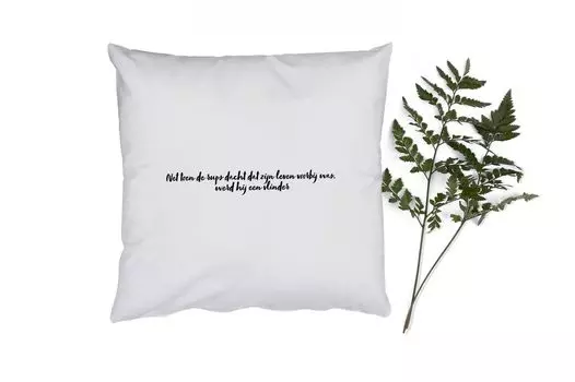 [T] MuchoWow Декоративная подушка Диванная подушка Декоративная подушка для гостиной 60 x 60 см Юмор - Текст - Цитаты - Когда гусеница подумала, что ее жизнь окончена, она стала бабочкой - чехол на подушку - хлопчатобумажная ткань - декоративные...