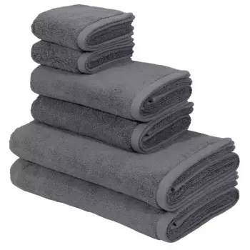 [T] Набор полотенец Bruno Banani "Lana, полотенце премиум качества 600г/м", (6 штук, 2 полотенца для душа 70 х 140 см - 2 полотенца для рук 50 х 100 см - 2 полотенца для гостей 30 х 50 см), качественные, стильные, мягкий, очень тяжелый, пушисты...