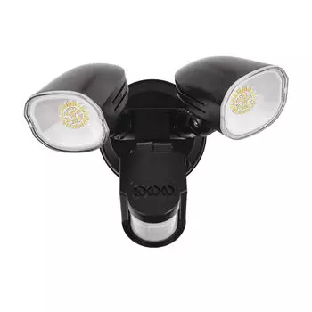 [T] Наружное освещение с датчиком движения, настенный светильник с 2 головками и инфракрасной индукцией, светодиодный светильник, IP65, водонепроницаемый, алюминий с пластиковым покрытием, 3000K/4000K/6000K, уличный датчик для занятий спортом на...