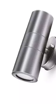 [T] Настенный светильник Braytron LED IP44 RITA WL.2 из нержавеющей стали для наружного освещения вверх и вниз Настенный светильник для внутреннего и наружного освещения, наружного и внутреннего освещения, вкл. 2 светодиодные лампы нейтрального...