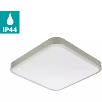 [T] Настенный светильник EGLO «MANILVA», 1 лампочка, источник света Светодиодная панель | Постоянно встроенный светодиод, потолочный светильник IP44, светильник для ванной комнаты, светильник для ванной комнаты, 1500 люмен, светильник для ванной...