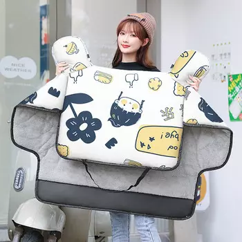 [T] Одеяло на лобовое стекло электромобиля Kuang-Chi, зимнее бархатное утолщенное ветрозащитное покрытие для небольшого аккумулятора, женское ветрозащитное покрытие для весны и осени, водонепроницаемое лобовое стекло, ночное светоотражающее моло...